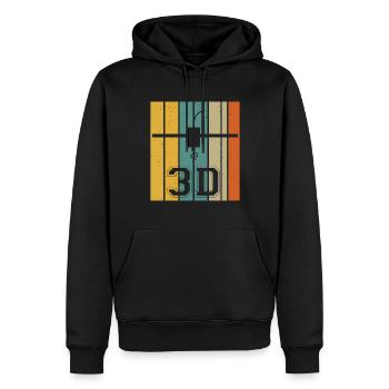 Seafood, crabs, crabs, mussels - Men’s Premium Organic Hoodie - black - Front - Nico (187cm)