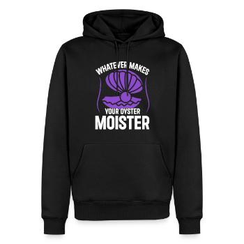 Auster schlürfen Meeresfrüchte - Männer Premium Bio Hoodie - Schwarz - Vorne - Nico (187cm)