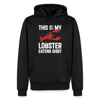 Hummer essen Meeresfrüchte Schalentier - Männer Premium Bio Hoodie - Schwarz - Vorne - Nico (187cm)