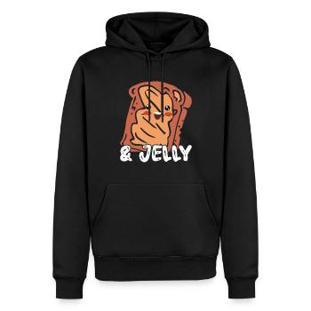 Petit déjeuner au beurre d’arachide sucré - Sweat à capuche Premium bio Homme - noir - Devant - Nico (187cm)