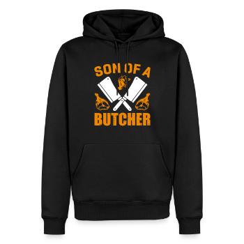 Metzger Metzgermeister Metzgerei Fleischer - Männer Premium Bio Hoodie - Schwarz - Vorne - Nico (187cm)