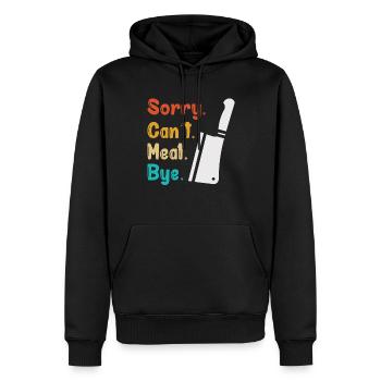 Metzger keine Zeit Metzgerei Fleisch - Männer Premium Bio Hoodie - Schwarz - Vorne - Nico (187cm)