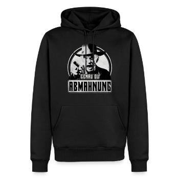 Dachdecker Handwerker Outfit und Zubehör - Männer Premium Bio Hoodie - Schwarz - Vorne - Nico (187cm)