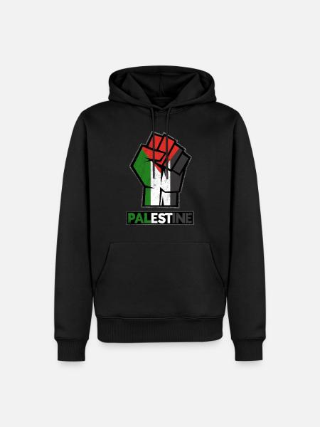 Vrij Palestina, Palestijnse Patriottische Vlag, - Herre Premium økologisk hoodie - sort