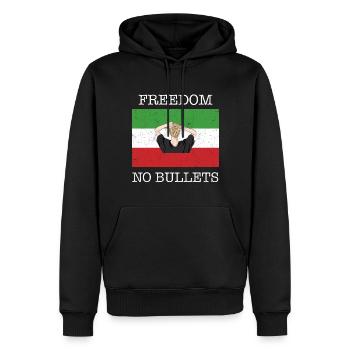 Nouveau drapeau iranien, Fis,t féminin soutenir les femmes de - Sweat à capuche Premium bio Homme - noir - Devant - Nico (187cm)