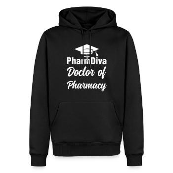 Pharmacien Docteur en Médecine Docteur en Pharmacie - Sweat à capuche Premium bio Homme - noir - Devant - Nico (187cm)