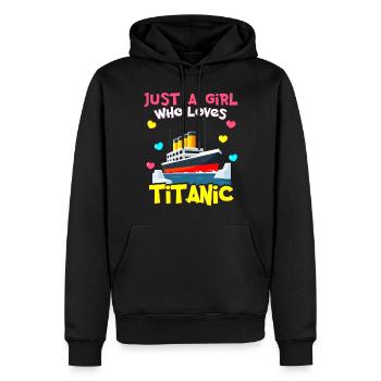 RMS Titanic Gifts for Girls Titanic Lovers Ship - Men’s Premium Organic Hoodie - black - Front - Nico (187cm)