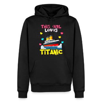 RMS Titanic Gifts for Girls Titanic Lovers Ship - Men’s Premium Organic Hoodie - black - Front - Nico (187cm)