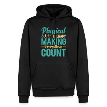 Physiotherapist Physiotherapist Physiotherapy - Men’s Premium Organic Hoodie - black - Front - Nico (187cm)