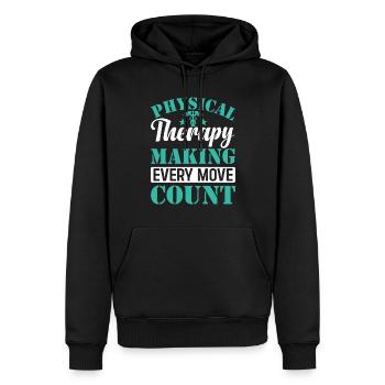 Physiotherapist Physiotherapy Physiotherapy - Men’s Premium Organic Hoodie - black - Front - Nico (187cm)
