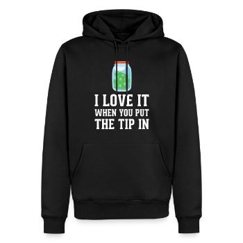 Gratuities Waiter Waiter Tip - Men’s Premium Organic Hoodie - black - Front - Nico (187cm)