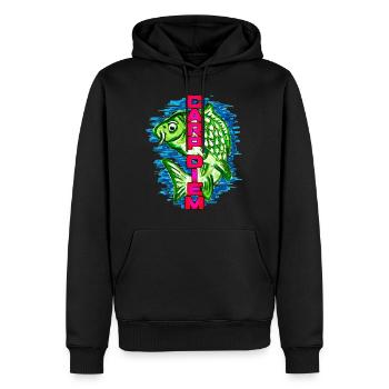 La Noche de las Carpas - Carp Diem Painted - Männer Premium Bio Hoodie - Schwarz - Vorne - Nico (187cm)