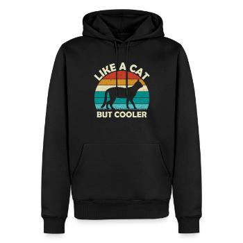 Fossa comme un chat seulement plus froid - Sweat à capuche Premium bio Homme - noir - Devant - Nico (187cm)