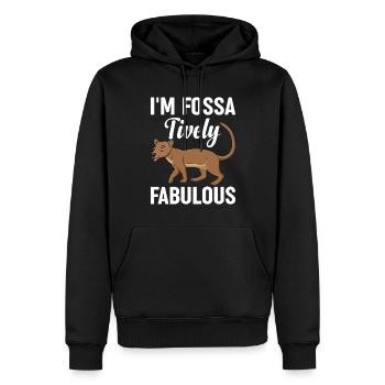 Fossa Predator Chat de Madagascar - Sweat à capuche Premium bio Homme - noir - Devant - Nico (187cm)