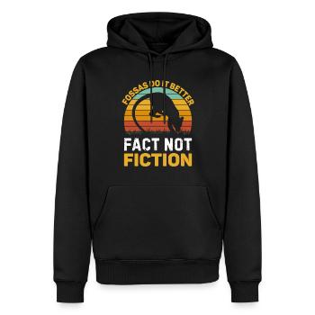 02 Les Fossas font mieux - Sweat à capuche Premium bio Homme - noir - Devant - Nico (187cm)