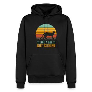 Fabuleux fossa prédateur Madagascar - Sweat à capuche Premium bio Homme - noir - Devant - Nico (187cm)