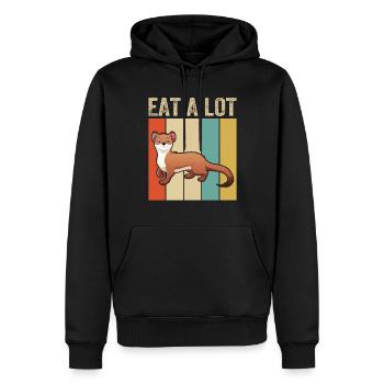 Fossa Madagascar ! Ils mangent beaucoup ! - Sweat à capuche Premium bio Homme - noir - Devant - Nico (187cm)
