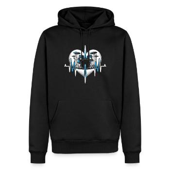 Cadeau Pour Batteur Battement De Coeur Batterie - Sweat à capuche Premium bio Homme - noir - Devant - Nico (187cm)