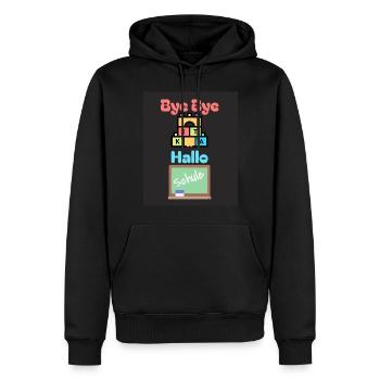 Bye bye Kita Hallo Schule Schulbeginn Einschulung - Männer Premium Bio Hoodie - Schwarz - Vorne - Nico (187cm)
