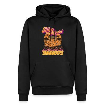 Geburtstag Altes Auto Model Sunset lustiger Spruch - Männer Premium Bio Hoodie - Schwarz - Vorne - Nico (187cm)