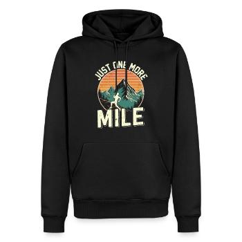 Bergläufer Joggen in den Bergen - Männer Premium Bio Hoodie - Schwarz - Vorne - Nico (187cm)