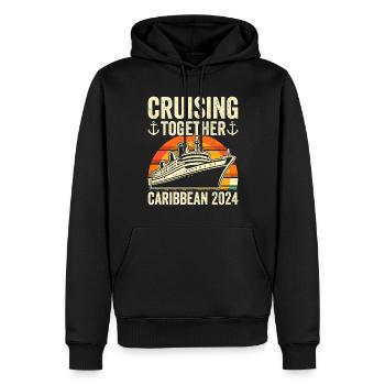 Kreuzfahrt in der Karibik 2024 - Männer Premium Bio Hoodie - Schwarz - Vorne - Nico (187cm)
