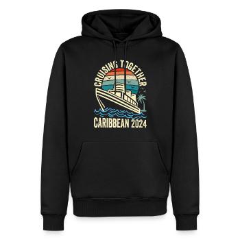 Croisière dans les Caraïbes 2024 - Sweat à capuche Premium bio Homme - noir - Devant - Nico (187cm)
