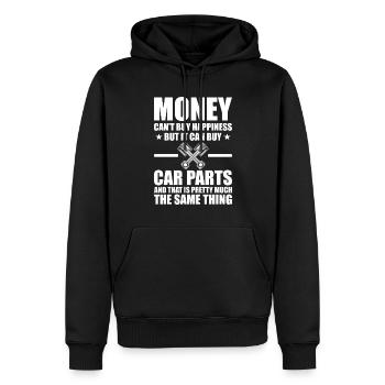 Mechaniker KFZ Tuner Autoliebe - Männer Premium Bio Hoodie - Schwarz - Vorne - Nico (187cm)