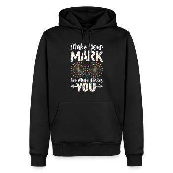 International Colorful Dots Day - Men’s Premium Organic Hoodie - black - Front - Nico (187cm)