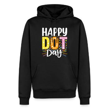Colorful Dots Tag Make Your Sign - Men’s Premium Organic Hoodie - black - Front - Nico (187cm)