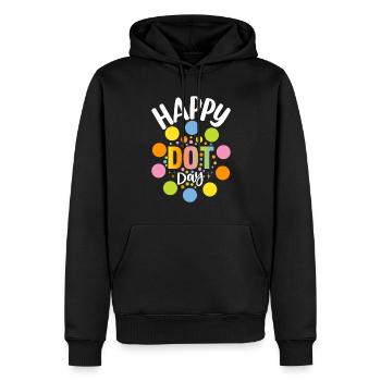 International Colorful Dots Day - Men’s Premium Organic Hoodie - black - Front - Nico (187cm)