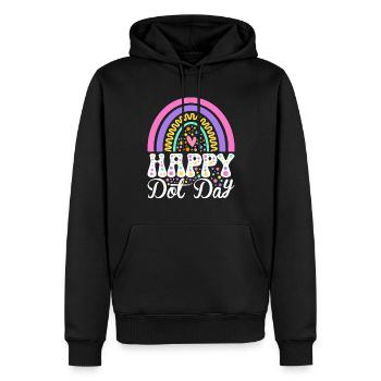International Colorful Dots Day - Men’s Premium Organic Hoodie - black - Front - Nico (187cm)