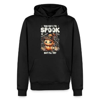 Too cute to scare but I'm trying Halloween - Men’s Premium Organic Hoodie - black - Front - Nico (187cm)