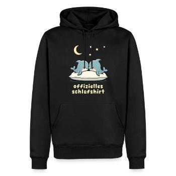 offizielles schlafshirt pärchen Delphin - Männer Premium Bio Hoodie - Schwarz - Vorne - Nico (187cm)