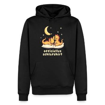 offizielles schlafshirt pärchen T-Rex - Männer Premium Bio Hoodie - Schwarz - Vorne - Nico (187cm)