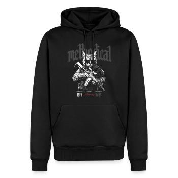 Y2K Streetwear Hip Hop Style Cooles Gamer Katzen - Männer Premium Bio Hoodie - Schwarz - Vorne - Nico (187cm)