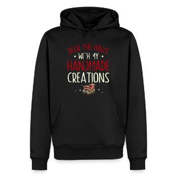 Schmücken Sie Halle mit handgefertigten Kreationen - Männer Premium Bio Hoodie - Schwarz - Vorne - Nico (187cm)