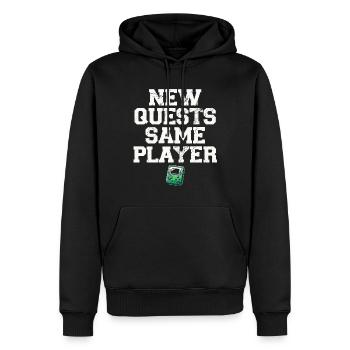Neue Quests: Gleicher Spieler, Gaming-Abenteuer - Männer Premium Bio Hoodie - Schwarz - Vorne - Nico (187cm)