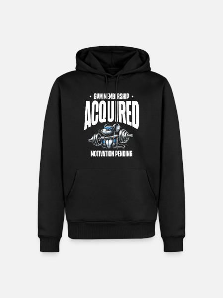 Gym Membership Acquired Motivation - Men’s Premium Organic Hoodie - black