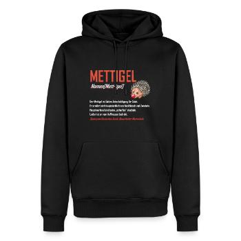 Lustige Mettigel Definition Beschreibung Geschenk - Männer Premium Bio Hoodie - Schwarz - Vorne - Nico (187cm)