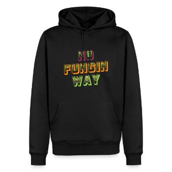 Pas de voie fongique NFT Crypto Bitcoin Blockchain Liebha - Sweat à capuche Premium bio Homme - noir - Devant - Nico (187cm)