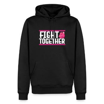 Kämpft zusammen. Kämpfe zusammen, Krebs. - Männer Premium Bio Hoodie - Schwarz - Vorne - Nico (187cm)