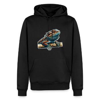 Bartagame Bartagamen Bearded Dragon - Men’s Premium Organic Hoodie - black - Front - Nico (187cm)
