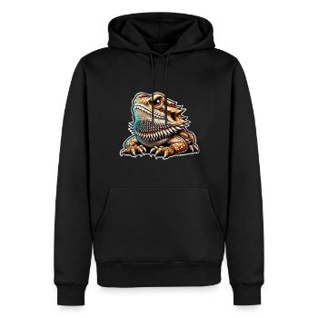 Bartagame Bartagamen Bearded Dragon - Men’s Premium Organic Hoodie - black - Front - Nico (187cm)