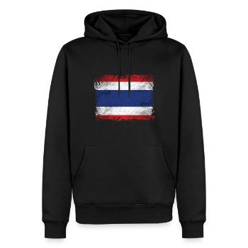 Thailand Flagge - Männer Premium Bio Hoodie - Schwarz - Vorne - Nico (187cm)