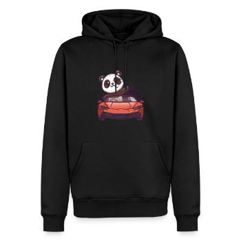 Autorennen Nette Kawaii Rennwagen Lustiger Panda Liebhaber - Männer Premium Bio Hoodie - Schwarz - Vorne - Nico (187cm)