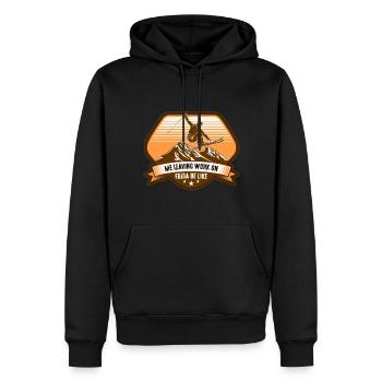 Quitter le travail le vendredi, Ski, Alpes, Sölden - Sweat à capuche Premium bio Homme - noir - Devant - Nico (187cm)