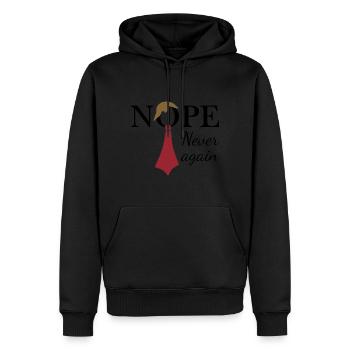 Non. Plus jamais - Sweat à capuche Premium bio Homme - noir - Devant - Nico (187cm)