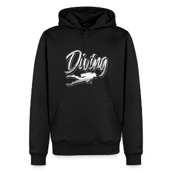 Taucher Tauchen - Männer Premium Bio Hoodie - Schwarz - Vorne - Nico (187cm)