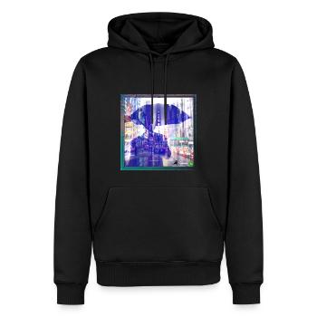 Les illusions d'optique - Sweat à capuche Premium bio Homme - noir - Devant - Nico (187cm)